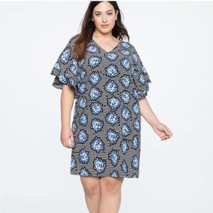Eloquii Layered Sleeve Easy Tee Dress Size 24